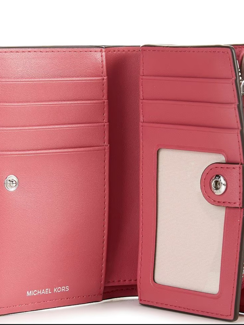 MICHAEL KORS Hot Pink Bryant zip around wallet NWT - Picture 4 of 8